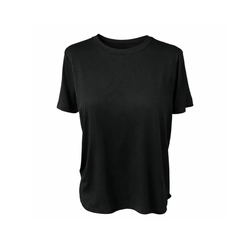 Camiseta Feminina Dry Fit Manga Curta Gola Redonda Aeron Preta