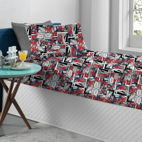 Jogo de Lençol Infantil Homem-Aranha Quadrinhos 2 Peças Portallar