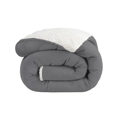 Edredom Sherpa Queen Size 240x260cm Bett Cinza