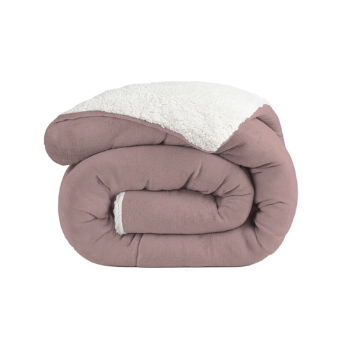 Edredom Sherpa Queen Size 240x260cm Bett Rosê