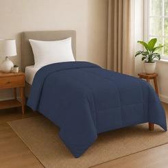 Edredom Microfibra Solteiro 180x220cm Bett Azul Marinho