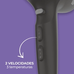 Secador de Cabelo 2.200W Cadence Eleva SEC565 Preto