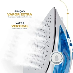 Ferro de Passar a Vapor Britânia 063601096 Branco e Azul