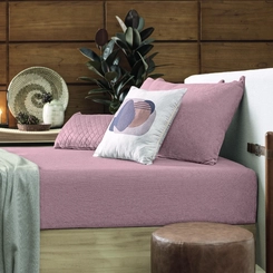 Lençol de Elástico Plush King Size 193x203x38cm Hedrons Rosa