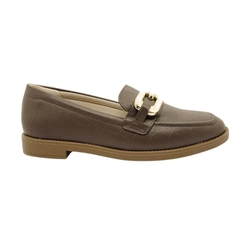 Mocassim Feminino Texturizado Beira Rio 4264209 Marrom Chocolate