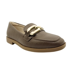 Mocassim Feminino Texturizado Beira Rio 4264209 Marrom Chocolate