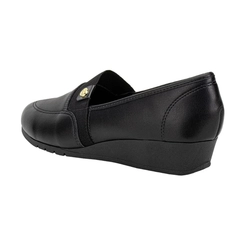 Sapato Feminino Salto Baixo Anabela Moleca 5156881 Preto