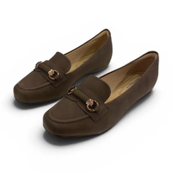 Mocassim Feminino Detalhe Dourado Modare 70161004 Marrom Chocolate