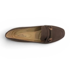 Mocassim Feminino Detalhe Dourado Modare 70161004 Marrom Chocolate