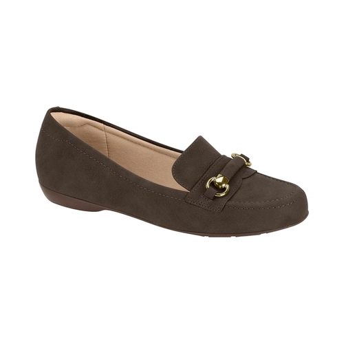 Mocassim Feminino Detalhe Dourado Modare 70161004 Marrom Chocolate