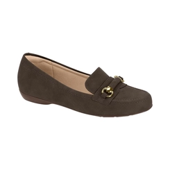Mocassim Feminino Detalhe Dourado Modare 70161004 Marrom Chocolate