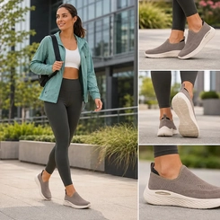 Tênis Feminino Calce Fácil Actvitta 4845100-65441 Camel