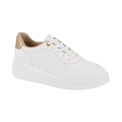 Tênis Feminino Modare 7402114 Branco com Detalhe Dourado
