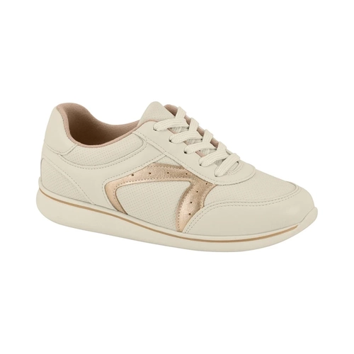 Tênis Feminino Modare 7358240 Branco Off/Dourado
