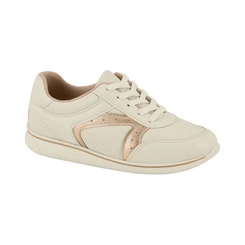 Tênis Feminino Modare 7358240 Branco Off/Dourado
