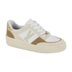 Tênis Feminino Vizzano 1389131 Branco Off com Detalhe Dourado