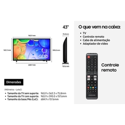 Smart TV 43'' Samsung QLED Full HD QN43Q5FAAGXZD Preto
