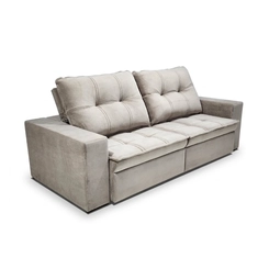 Sofá Retrátil 3 Lugares 252cm Rincão Silverado SIL0020001 Bege