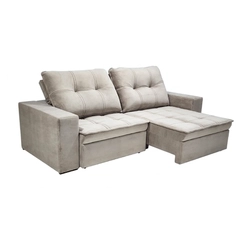 Sofá Retrátil 3 Lugares 252cm Rincão Silverado SIL0020001 Bege