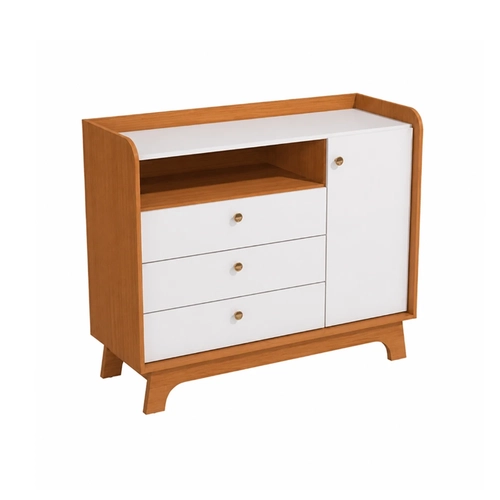 Cômoda 3 Gavetas Kappesberg T402 Canela/Branco SE