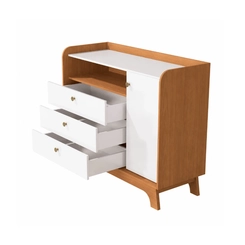 Cômoda 3 Gavetas Kappesberg T402 Canela/Branco SE