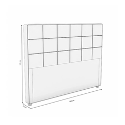 Cabeceira Estofada Queen Size Kappesberg CAB009-160-A033 Marrom SE