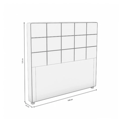 Cabeceira Estofada Casal Kappesberg CAB009-140-A033 Marrom SE