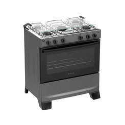 Fogão 5 Bocas Mesa Inox Atlas Mônaco Plus 300002026 Titanium Bivolt