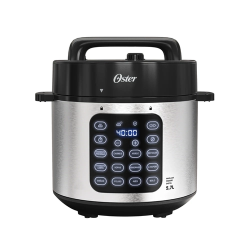 Panela de Pressão Elétrica Digital 5,7L Oster OPAN390 Inox