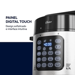 Panela de Pressão Elétrica Digital 5,7L Oster OPAN390 Inox