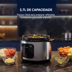 Panela de Pressão Elétrica Digital 5,7L Oster OPAN390 Inox