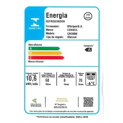 Frigobar 76L com Porta-Latas e Gaveta Consul CRC08MB Branco SE