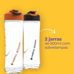 Blender com 2 Jarras 600W Cadence Zoop Contrast BLD701-127 Preto