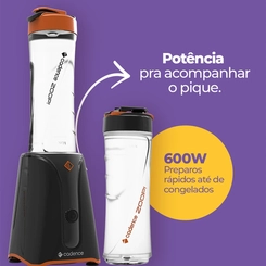 Blender com 2 Jarras 600W Cadence Zoop Contrast BLD701-127 Preto