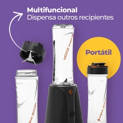 Blender com 2 Jarras 600W Cadence Zoop Contrast BLD701-127 Preto