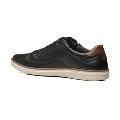 Sapatênis Masculino em Couro Pegada 113502-05 Preto com Detalhes em Marrom