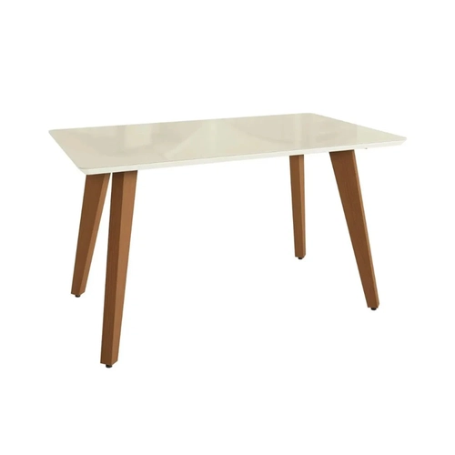 Mesa de Jantar para 4 Lugares 136cm Kappesberg CSJ1841 Canela/Off White