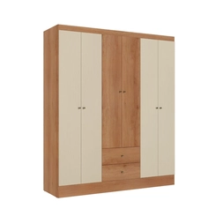 Guarda-Roupa 6 Portas 2 Gavetas THB Astro 5985 Freijó/Areia