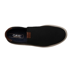 Sapatênis Masculino Pegada 172802-07 Preto com Detalhes Marrom