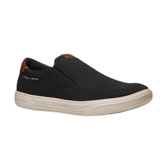 Sapatênis Masculino Pegada 172802-07 Preto com Detalhes Marrom