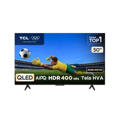 Smart TV 50 Polegadas 4K UHD QLED TCL 50P7L Preta