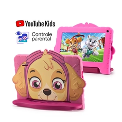 Tablet Infantil 7'' Patrulha Canina Skye 64GB 4GB RAM Multilaser NB422 Colorido