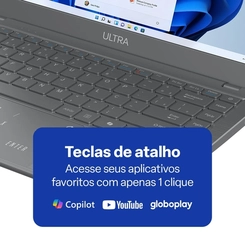 Notebook Multilaser Ultra Tela 14'' 128GB 4GB RAM Intel Pentium UB364 Cinza Bivolt