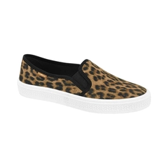 Sapatilha Slip On Calce Fácil Moleca 5840-100 Animal Print