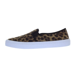 Sapatilha Slip On Calce Fácil Moleca 5840-100 Animal Print