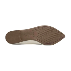 Sapatilha Feminina Beira Rio 4136-1004 Off White com Detalhe Marrom Camel