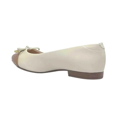 Sapatilha Feminina Beira Rio 4136-1004 Off White com Detalhe Marrom Camel