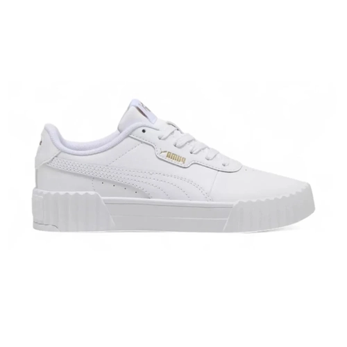 Tênis Feminino Puma Carina 3.0 405885-01 Branco com Detalhes Dourados