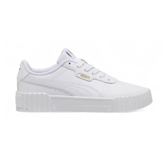 Tênis Feminino Puma Carina 3.0 405885-01 Branco com Detalhes Dourados