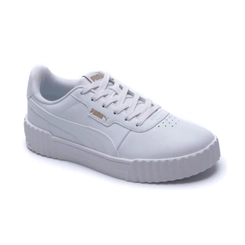 Tênis Feminino Puma Carina 3.0 405885-01 Branco com Detalhes Dourados